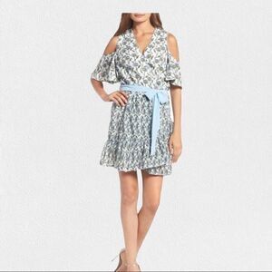 NWT FOXIEDOX Lexie Cross Dress floral ruffle